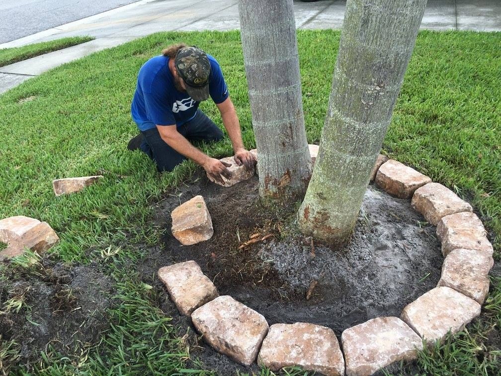 Stone Border Installation